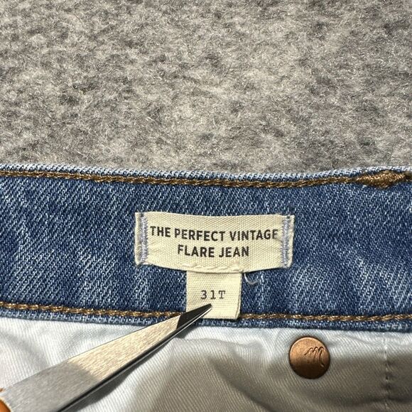 Madewell The Perfect Vintage Flare Jeans Women's 31T Tall Light Blue Denim - Picture 9 of 10